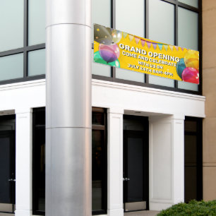 Customise Grand Opening Balloons Bunting Business Banner