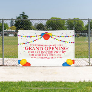 Customise Grand Opening Balloons Re-Opening Banner