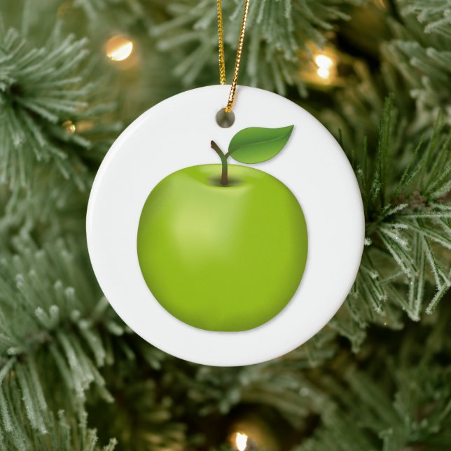 Customise Green Apple Ornament (Tree)