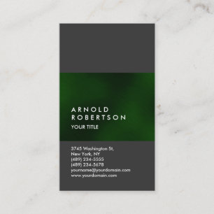 Customise Green Grey Professional Business Card