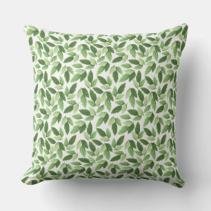 Customise Green Leaf Pattern Cushion
