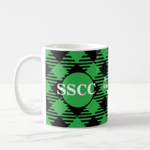 Customise Green Plaid Country Club Member Mug