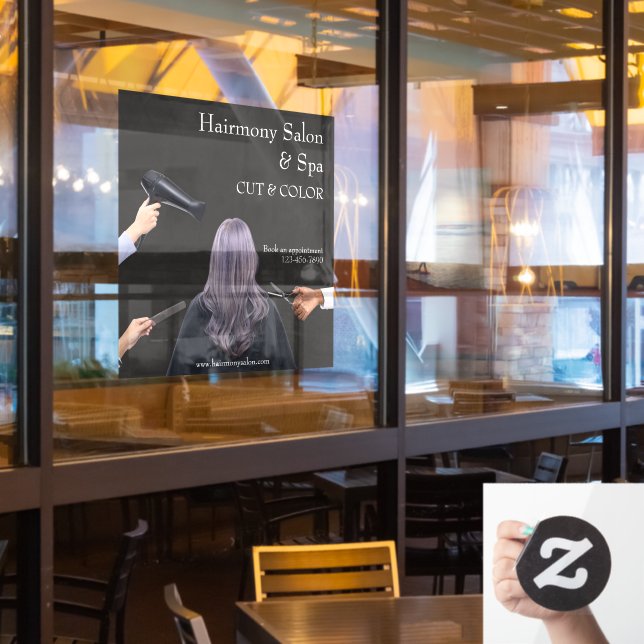 Customise Hair Salon Simple Cut and Colour 2 (Restaurant Window)