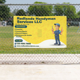 Customise Handyman Business Promotional Fence Banner