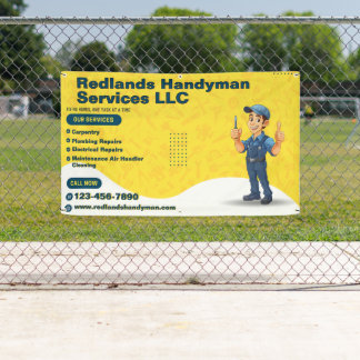 Customise Handyman Business Promotional Fence Banner