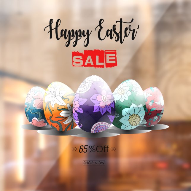 Customise Happy Easter Sale Decorated Easter Eggs  (Sheet 2)