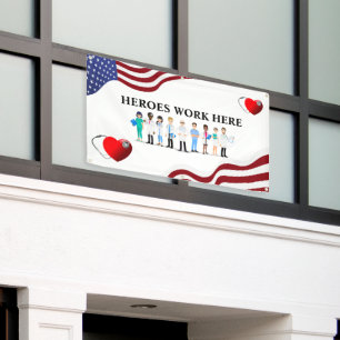Customise Heroes Work Here Hospital Icon Staff Banner
