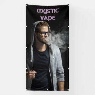 Customise Hipster Man Vaping Vape Shop Business  Banner