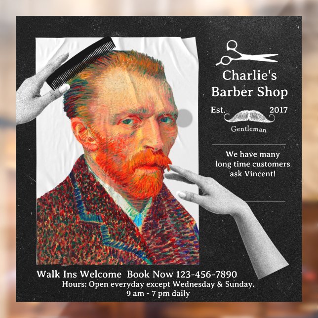 Customise Hipster Vincent van Gogh Barber Shop  (Sheet 2)