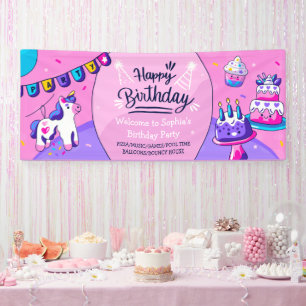 Customise Hispanic Girl Birthday Party Celebration Banner