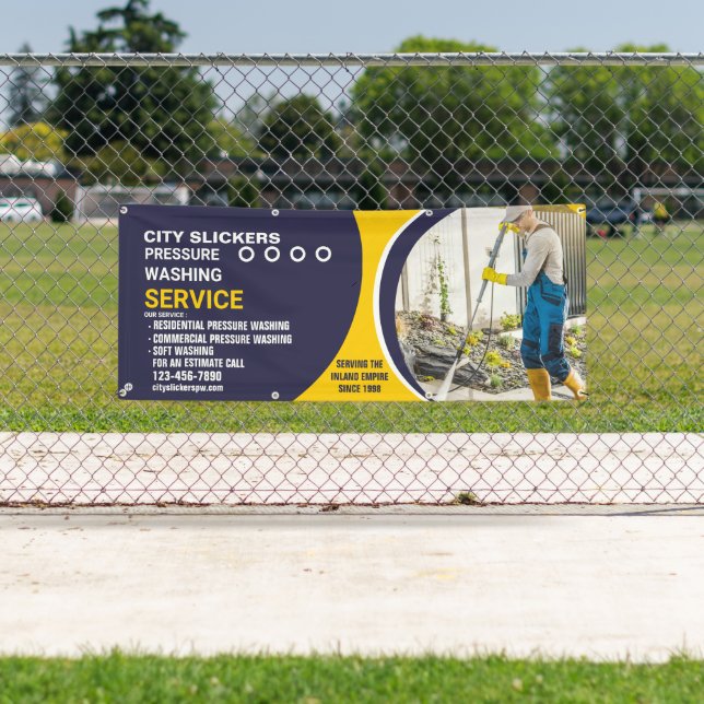 Customise Home Commercial Pressure Washing Banner (Insitu)