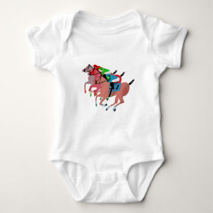 Customise Horse Racing Design Baby Bodysuit