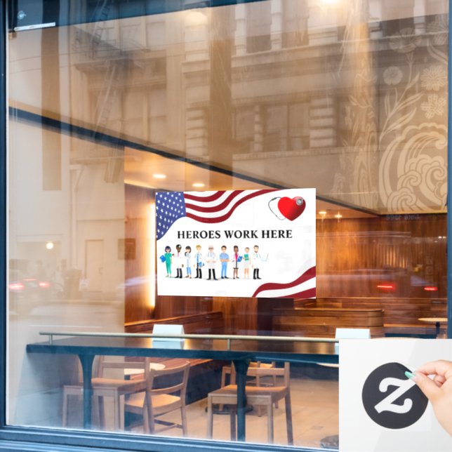 Customise Hospital Heroes Work Here Icon Staff (Cafe Window)