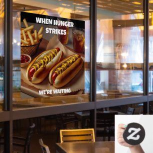 Customise Hotdogs Fries Drink Restaurant Advert