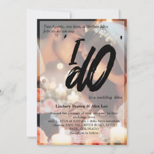 Customise  I Do Invitation
