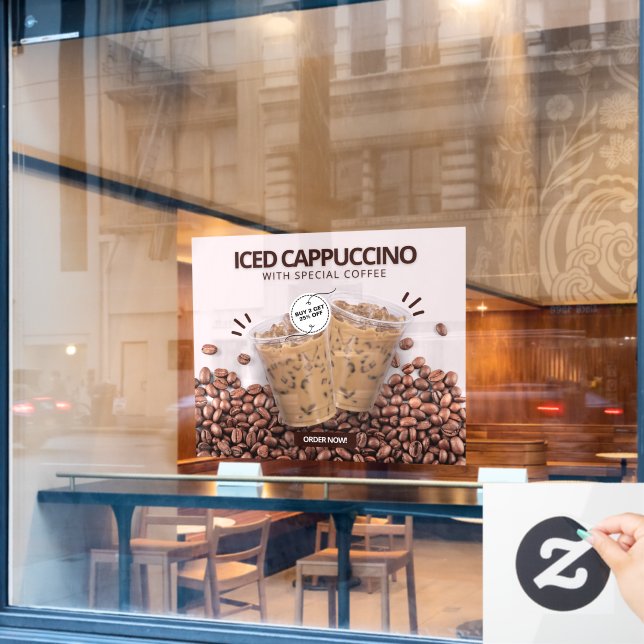 Customise Iced Cappuccino Doughnut Coffee Shop Pro (Cafe Window)