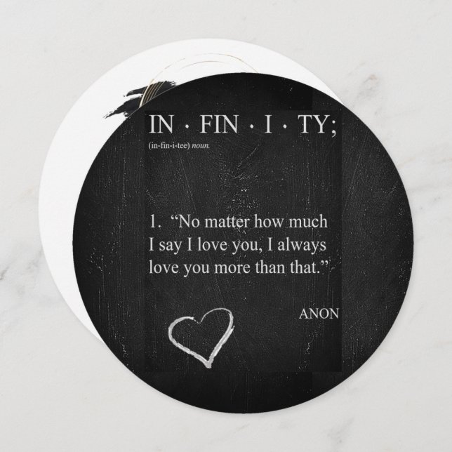 Customise INFINITY LOVE YOU MORE Valentine's Card (Front/Back)