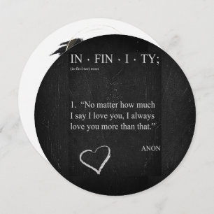 Customise INFINITY LOVE YOU MORE Valentine's Card