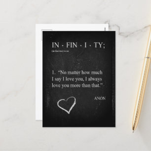 Customise INFINITY LOVE YOU MORE Valentine's Card