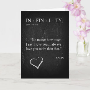 Customise INFINITY LOVE YOU MORE Valentine's Card