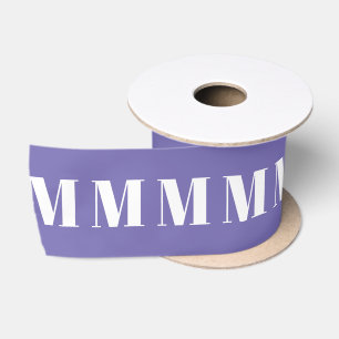 Customise Initial letter Periwinkle White Satin Ribbon