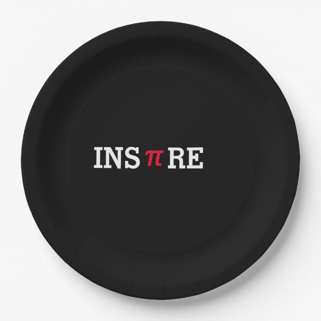 Customise Inspire Pi Day Mathematics Math Geek Paper Plate (Front)