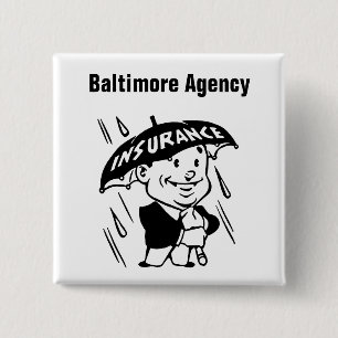 Customise Insurance Agent or Agency 15 Cm Square Badge