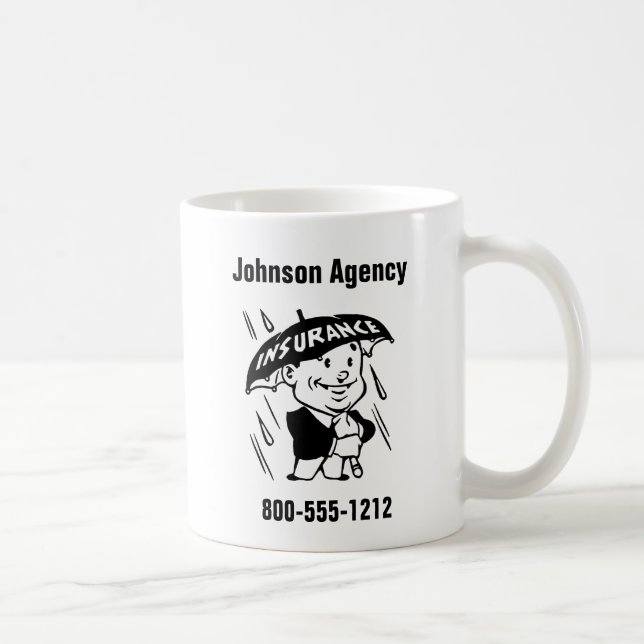 Customise Insurance Agent or Agency 2 Side Coffee Mug (Right)