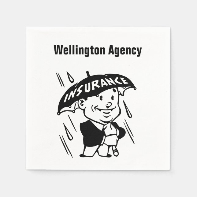 Customise Insurance Agent or Agency Napkin (Front)