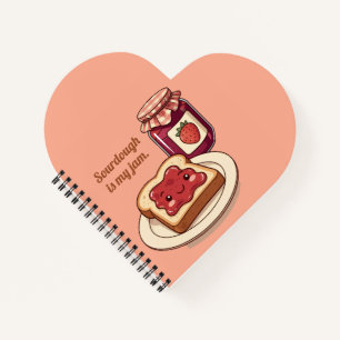 [Customise] is my jam - cute jam and toast cartoon Notebook