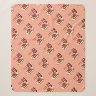 [Customise] is my jam - cute jam and toast cartoon Sherpa Blanket