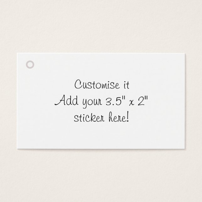 Customise it blank gift tag (Front)