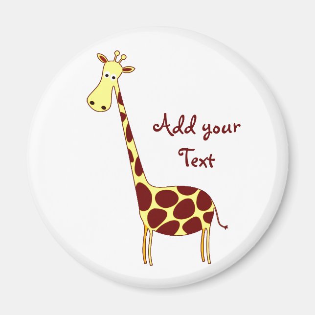Customise It! Cute Giraffe Design Magnet (Front)