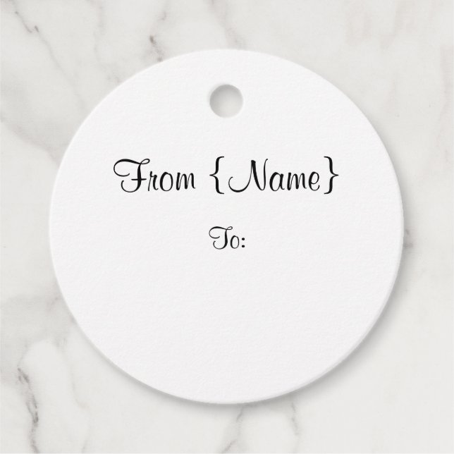 Customise It! Favour Tags (Front)