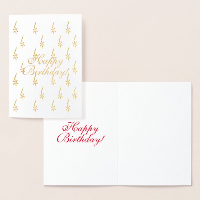 Customise it, Happy Birthday - silver or gold Foil Card (Display)