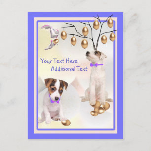 Customise It Jack Russell Puppy Easter Post Card