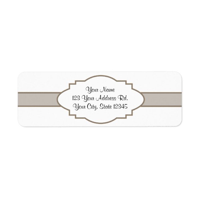Customise It! Nameplate Return Address Label (Front)