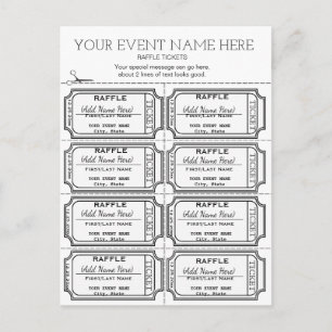 Customise It! Raffle Tickets Postcard