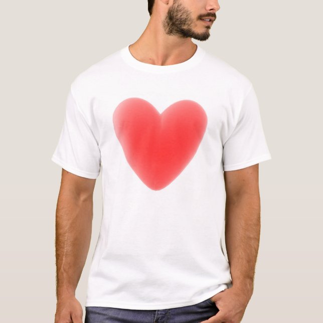 Customise It - Red 3D Heart T-Shirt (Front)