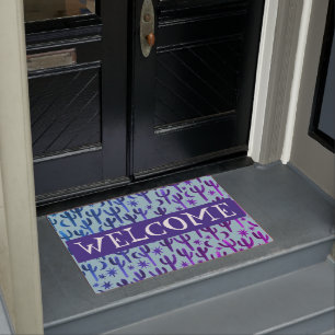 Customise it! WELCOME Night Desert Saguaro Cactus Doormat