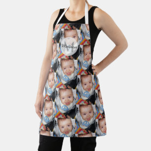Customise it with Your photo pattern Monogram Apron