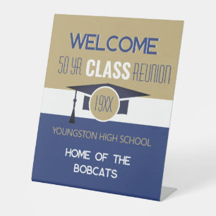 Customise it! Your Year & School Reunion  Pedestal Sign