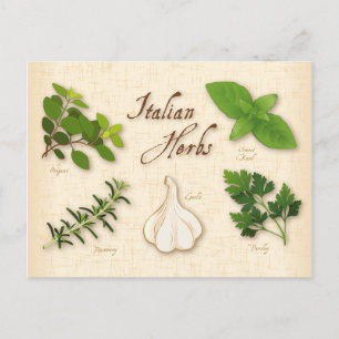 Customise Italian Herbs Postcard