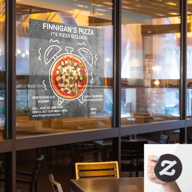 Customise Its Pizza O Clock Pizza Restaurant  (Restaurant Window)