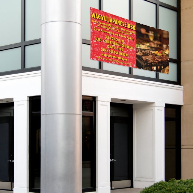Customise Japanese Barbecue Large Promotional  Banner (Outside Building)