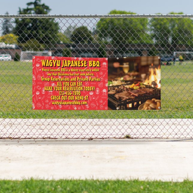 Customise Japanese Barbecue Promotional  Banner (Insitu)