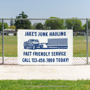 Customise Junk Haulier Dump Trailer Service Roadwa Banner