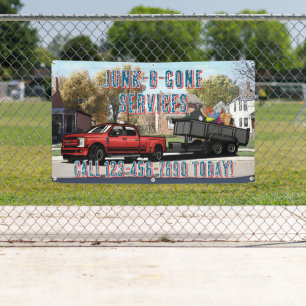 Customise Junk Trash Hauling Service Promotional  Banner