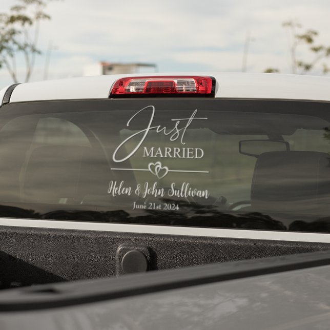 Customise Just Married Two Joined Hearts Date  (Creator Uploaded)