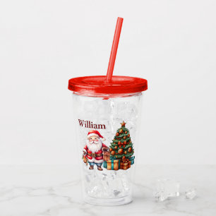 Customise Kids Christmas Acrylic Tumbler